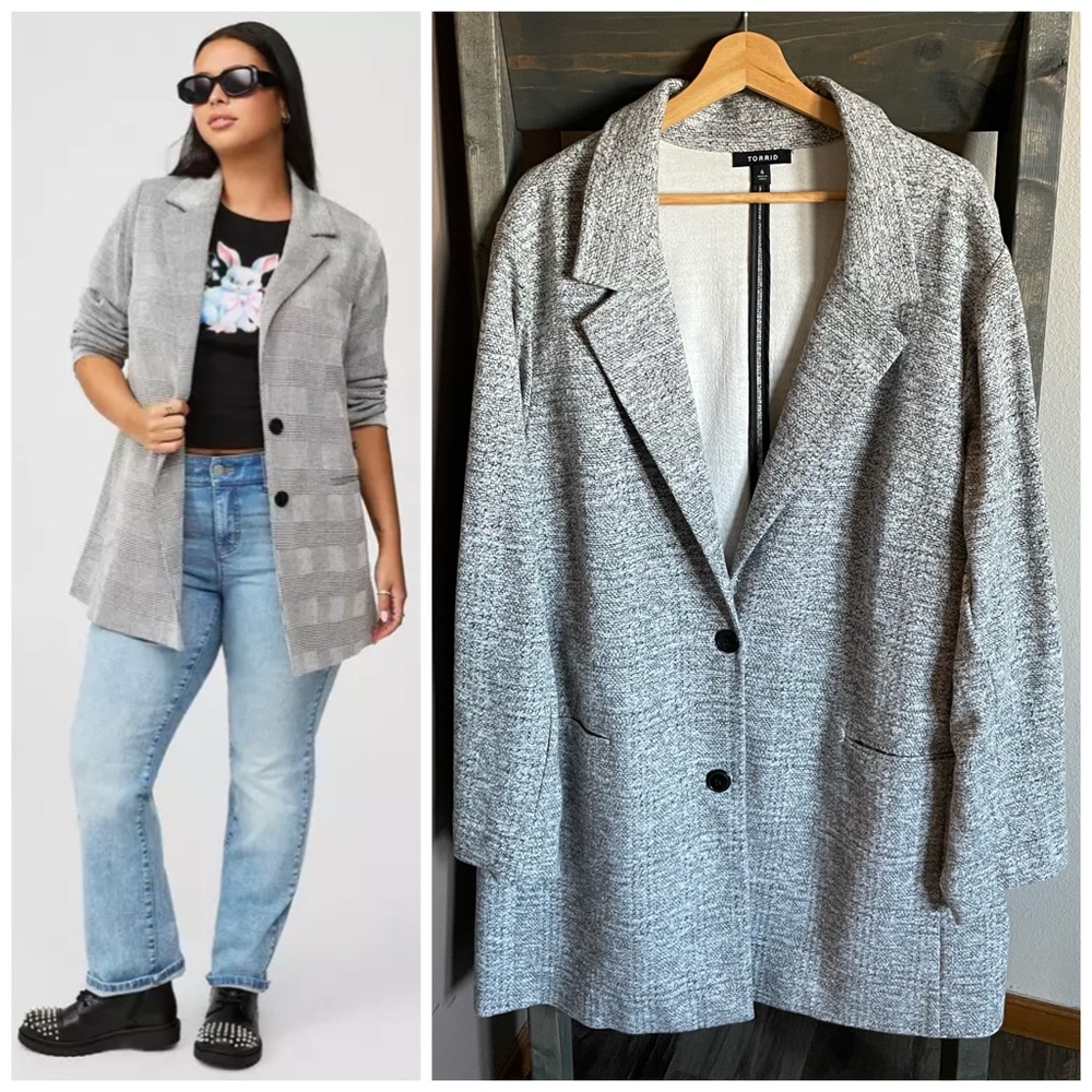 Torrid Studio Double Knit Boyfriend Blazer Career Business Women’s Plus Size 6X
